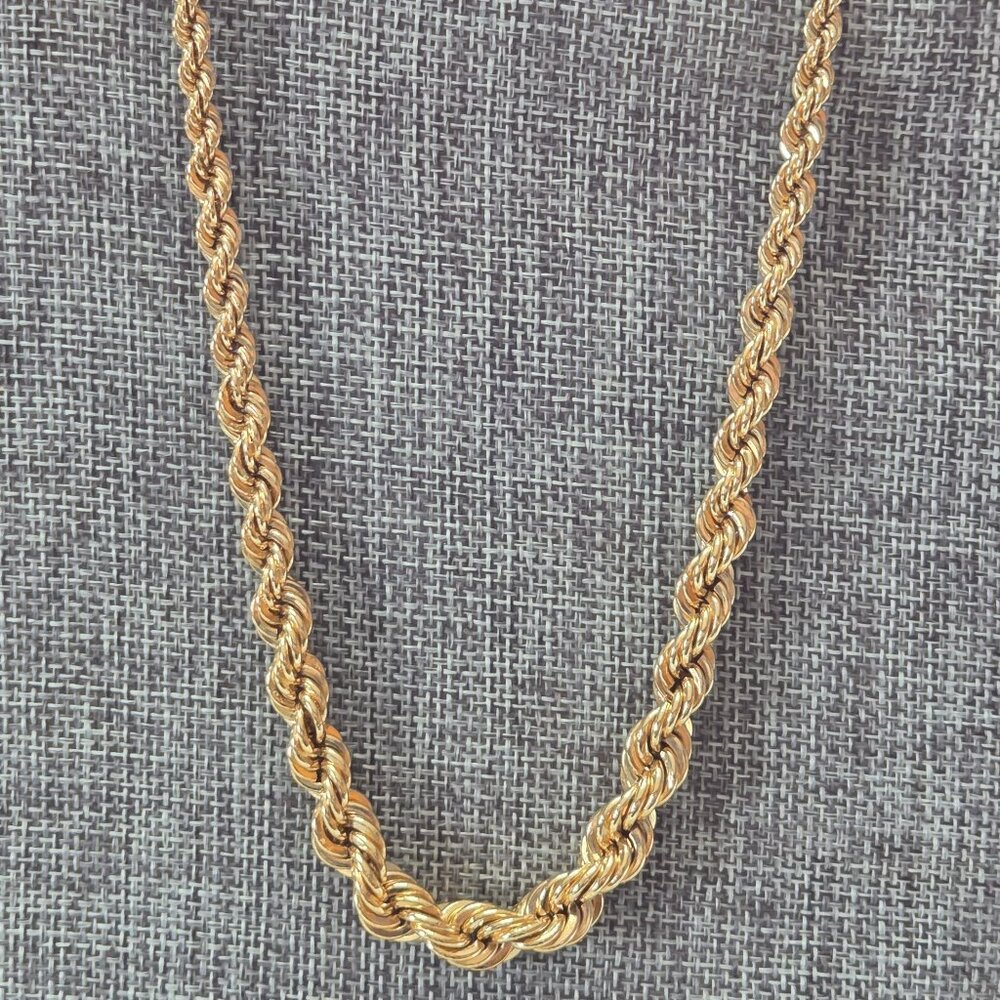 Monet Gold Tone Diamond Cut Necklace